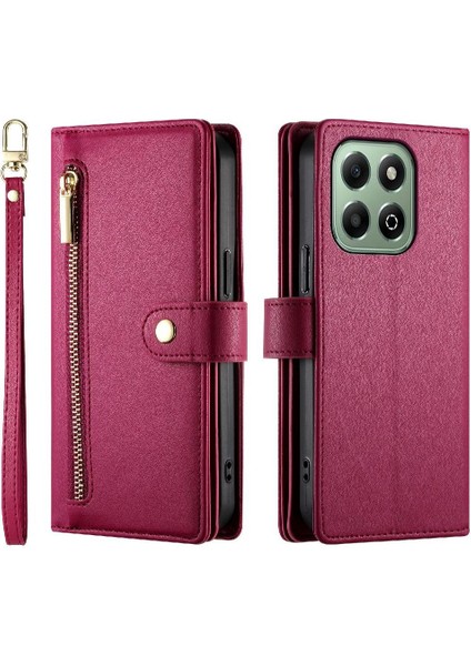 Onur X6B Kickstand Cüzdan Bölmesi Bilek Kayışı Kartı Için Flip Case (Yurt Dışından) modelleri