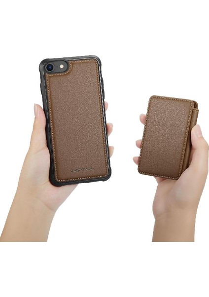 IPhone 7/8 Için Kılıf Ayrılabilir Cüzdan Rfıd Engelleme 2 In 1 Standı (Yurt Dışından)