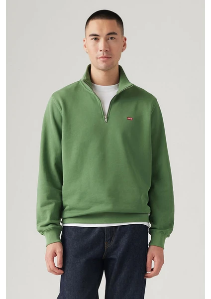 Levi'S Erkek Yarım Fermuarlı Yeşil Sweatshirt - 001Tu-0001