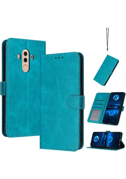 Kart Yuvası Pu ile Huawei Mate 10 Pro Saf Renk Kickstand Için Flip Case (Yurt Dışından)