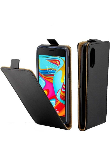 Samsung Galaxy A2 Çekirdek Kart Yuvası Iş Tarzı Tpu Için Dikey Flip Case (Yurt Dışından)