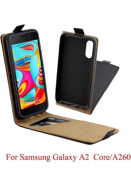 Samsung Galaxy A2 Çekirdek Kart Yuvası Iş Tarzı Tpu Için Dikey Flip Case (Yurt Dışından)