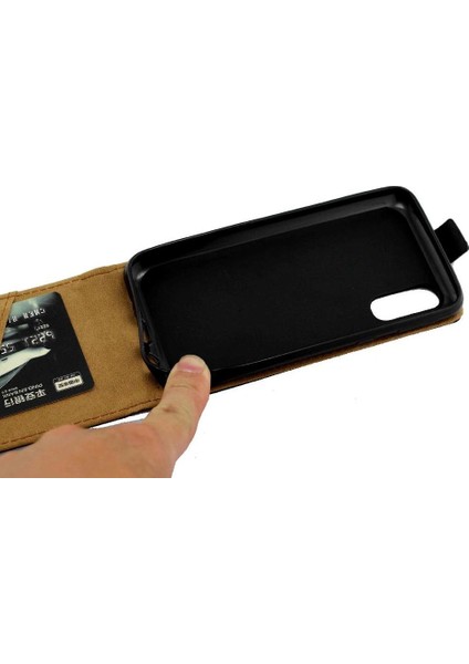 Samsung Galaxy A2 Çekirdek Kart Yuvası Iş Tarzı Tpu Için Dikey Flip Case (Yurt Dışından)