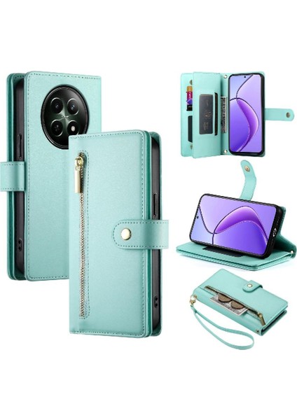 Realme 12 5g Bilek Kayışı Çok Fonksiyonlu Kart Yuvaları Cüzdan Için Flip Case (Yurt Dışından)