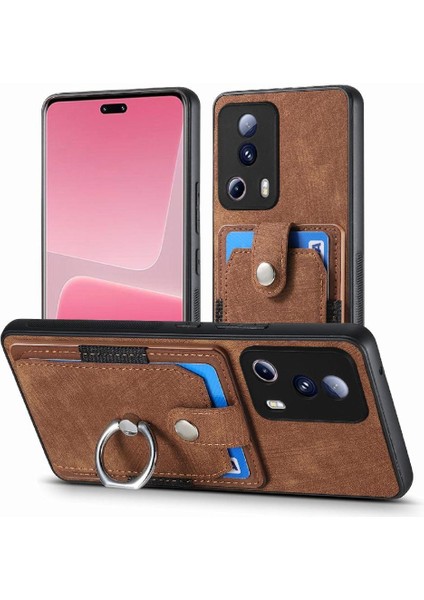 Xiaomi 13 Lite Için Kılıf Manyetik Araç Montaj Crad Yuvası Standı Halka Tutucu (Yurt Dışından)
