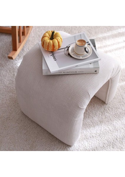 Nina Dekoratif Puf - Beyaz 51X46X45 cm fiyatları