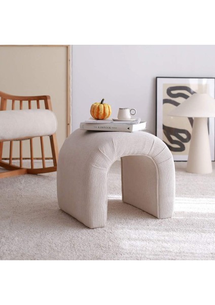 Nina Dekoratif Puf - Beyaz 51X46X45 cm modelleri