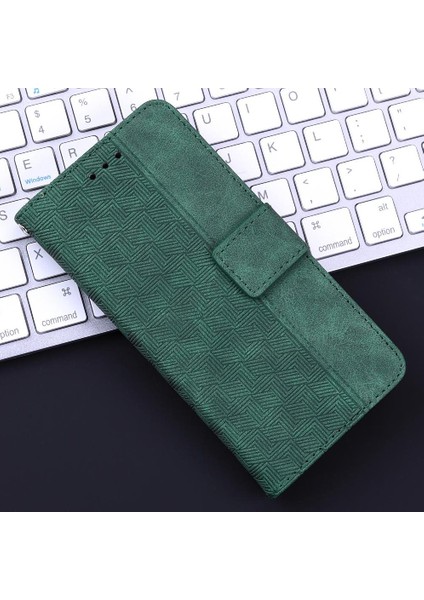 Realme Gt 6t Kickstand Özelliği Premium Pu Deri Geometrik Için Flip Case (Yurt Dışından)