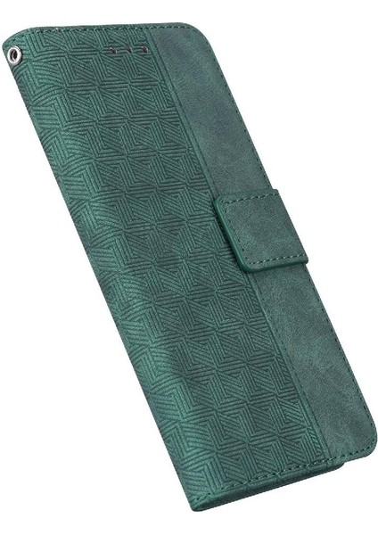 Realme Gt 6t Kickstand Özelliği Premium Pu Deri Geometrik Için Flip Case (Yurt Dışından)