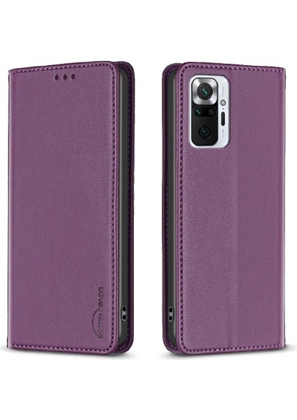 Xiaomi Redmi Not 10 Için Flip Case Pro Max Pu Deri Manyetik Cüzdan Yuvası (Yurt Dışından)
