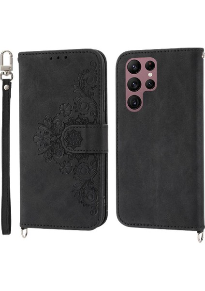 Samsung Galaxy S23 Ultra Kabartmalı Çoklu Kredi Kartı Yuvaları Için Flip Case (Yurt Dışından) modelleri
