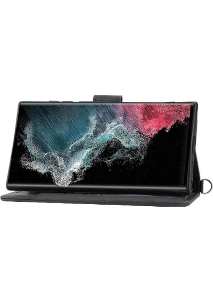 Samsung Galaxy S23 Ultra Kabartmalı Çoklu Kredi Kartı Yuvaları Için Flip Case (Yurt Dışından) indirimleri