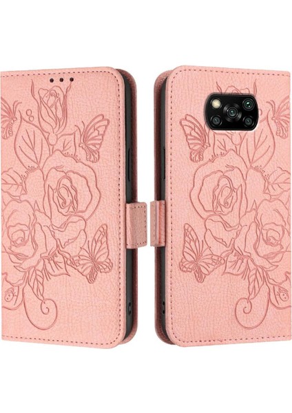 Xiaomi Poco X3 Nfc Pu Deri Kredi Kartı Yuvası ile Manyetik (Yurt Dışından)