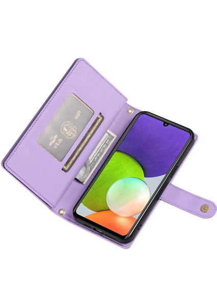 Samsung Galaxy A22 4g Çok Fonksiyonlu Kart Yuvaları Bilek Kayışı Için Flip Case (Yurt Dışından) indirimleri