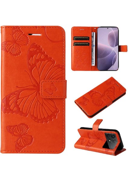 Kart Yuvası Standı ile Xiaomi Redmi K70 Pu Deri Kılıf Kickstand Çevirin (Yurt Dışından) fiyatları