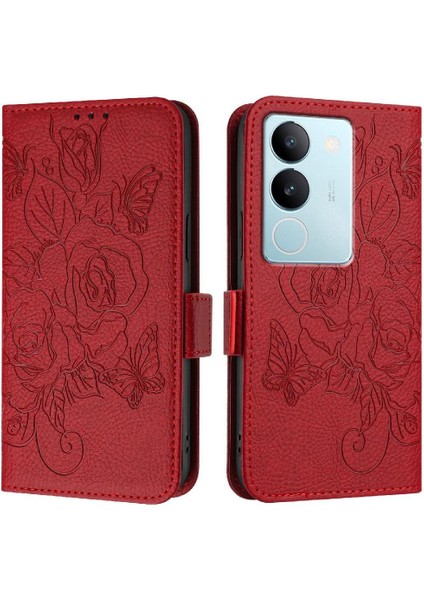 Vıvo V29 5G/V29 Pro 5g Pu Deri Kredi Kartı Yuvası Manyetik (Yurt Dışından)