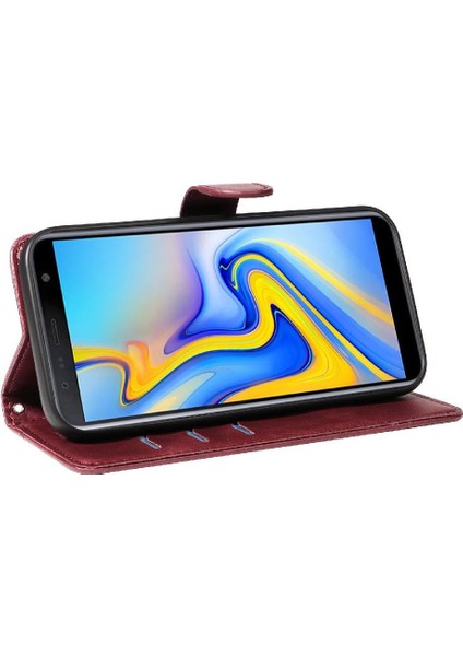 Samsung Galaxy J6 Artı Kredi Kartı Yuvası ile Pu Durumda Basılmış Durumda (Yurt Dışından)