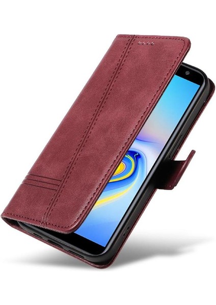 Samsung Galaxy J6 Artı Kredi Kartı Yuvası ile Pu Durumda Basılmış Durumda (Yurt Dışından)