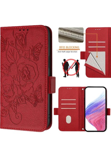 Xiaomi Poco X3 Nfc Pu Deri Kredi Kartı Yuvası ile Manyetik (Yurt Dışından)