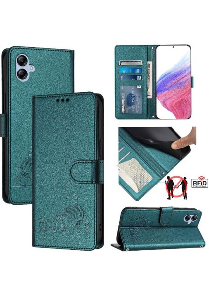 Samsung Galaxy M04 4G/F04 4g Cüzdan Kapak Çevirin Kart Yuvası Tutucu (Yurt Dışından)