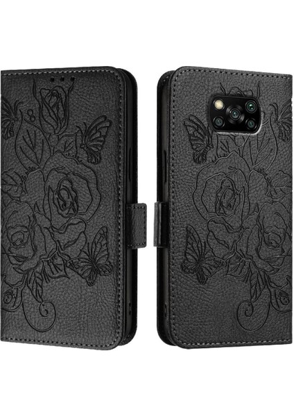 Xiaomi Poco X3 Nfc Pu Deri Kredi Kartı Yuvası ile Manyetik (Yurt Dışından)