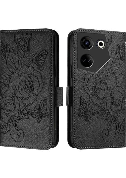 Kredi Kartı Yuvası Cüzdan ile Tecno Camon 20/20 Pro 4g Pu Deri Için Kılıf (Yurt Dışından)