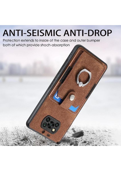 Xiaomi Poco X3 Nfc Standı Halka Tutucu Crad Yuvası Manyetik Araç Montaj (Yurt Dışından)