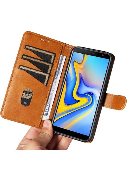 Samsung Galaxy J6 Başbakan Preslenmiş Pu Deri Cüzdan Telefon Kılıfı Için Filp Durumda (Yurt Dışından)