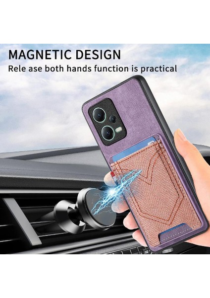 Xiaomi Redmi Için Not 12 5g Kot Cep Tasarım Manyetik Araç Montaj (Yurt Dışından)