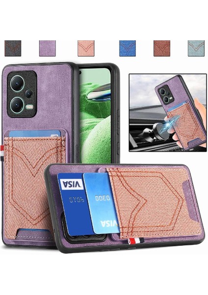 Xiaomi Redmi Için Not 12 5g Kot Cep Tasarım Manyetik Araç Montaj (Yurt Dışından)