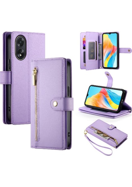 Oppo A38/A18 Çok Fonksiyonlu Kart Yuvaları Cüzdan Bölmesi Için Flip Case (Yurt Dışından) indirimleri