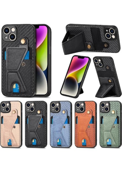 IPhone 14 Için Kılıf Artı Braketi Manyetik Tasarım Standı Fonksiyonu Kart Sahibi (Yurt Dışından)