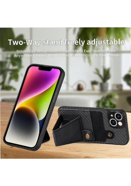 IPhone 14 Için Kılıf Artı Braketi Manyetik Tasarım Standı Fonksiyonu Kart Sahibi (Yurt Dışından)