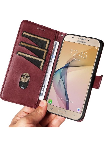 Samsung Galaxy J5 Başbakan Cüzdan Telefon Kılıfı Için Filp Durumda Ayrılabilir Siyah (Yurt Dışından)