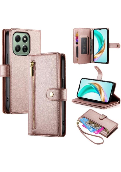 Onur X6B Kickstand Cüzdan Bölmesi Bilek Kayışı Kartı Için Flip Case (Yurt Dışından)