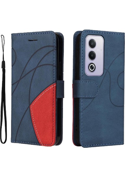 Oppo A3 Pro 5g Için Flip Case Dikiş Renk Deri Cüzdan Kickstand Flip (Yurt Dışından)