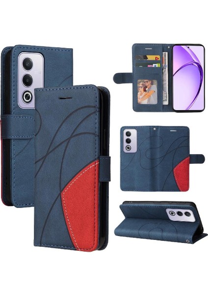 Oppo A3 Pro 5g Için Flip Case Dikiş Renk Deri Cüzdan Kickstand Flip (Yurt Dışından)