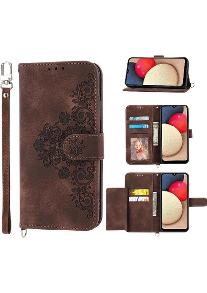 Samsung Galaxy A54 5g Kabartmalı Bileklik Çoklu Kredi Için Flip Case (Yurt Dışından)