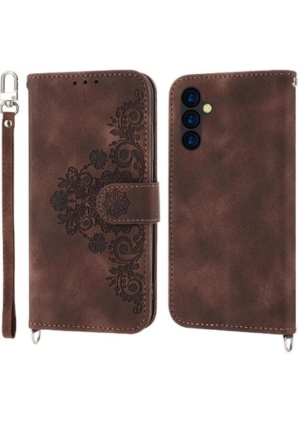Samsung Galaxy A54 5g Kabartmalı Bileklik Çoklu Kredi Için Flip Case (Yurt Dışından) modelleri