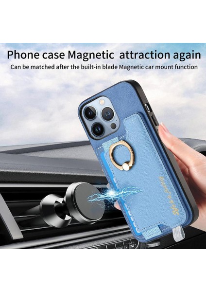 IPhone 14 Için Kılıf Pro Max Halka Standı Tutucu Manyetik Magsafe Uyumlu (Yurt Dışından)