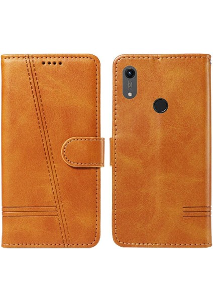 Huawei Y6 2019 Cüzdan Telefon Kılıfı Için Filp Durumda Preslenmiş Pu Deri ile (Yurt Dışından)