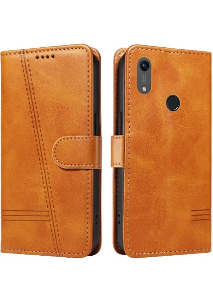 Huawei Y6 2019 Cüzdan Telefon Kılıfı Için Filp Durumda Preslenmiş Pu Deri ile (Yurt Dışından)