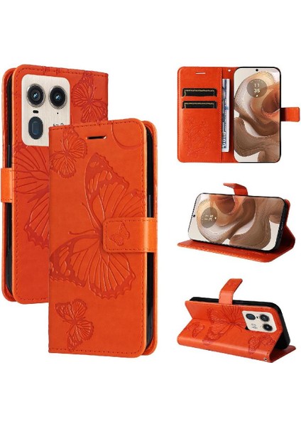 Motorola Moto X50 Ultra 5g Pu Deri Manyetik Kapak Için Kılıf Kart ile (Yurt Dışından)