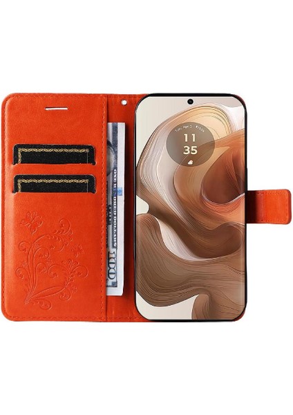 Motorola Moto X50 Ultra 5g Pu Deri Manyetik Kapak Için Kılıf Kart ile (Yurt Dışından)