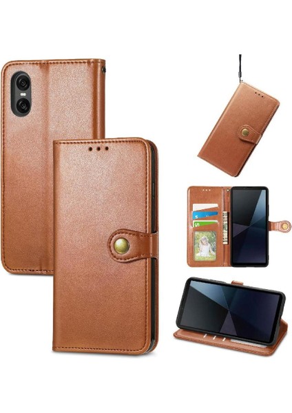 Sony Xperia 10 Vı Için Kılıf Deri Kılıf Moda Tasarımı Zarif Iş (Yurt Dışından)