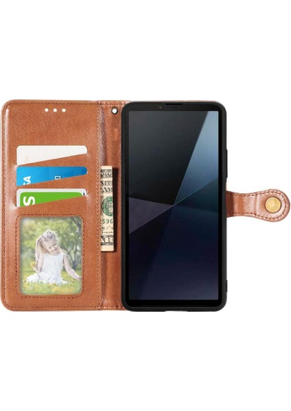 Sony Xperia 10 Vı Için Kılıf Deri Kılıf Moda Tasarımı Zarif Iş (Yurt Dışından) modelleri