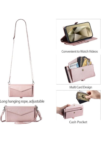 Google Piksel 9 Pro Xl Rfıd Engelleme Kart Tutucu Için Cüzdan Crossbody Durumda (Yurt Dışından)