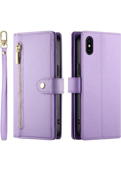 IPhone X/xs Kickstand Çok Fonksiyonlu Kart Yuvaları Cüzdan Için Flip Case (Yurt Dışından)