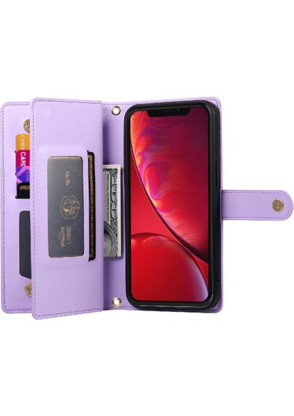 IPhone X/xs Kickstand Çok Fonksiyonlu Kart Yuvaları Cüzdan Için Flip Case (Yurt Dışından)