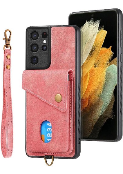 Samsung Galaxy S21 Ultra Ayrılabilir Kordon Kart Yuvası Premium Için Kılıf (Yurt Dışından) fiyatları